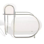 Bethann Metal Frame Accent Chair - SFV5130 - White/Silver - Safavieh Couture