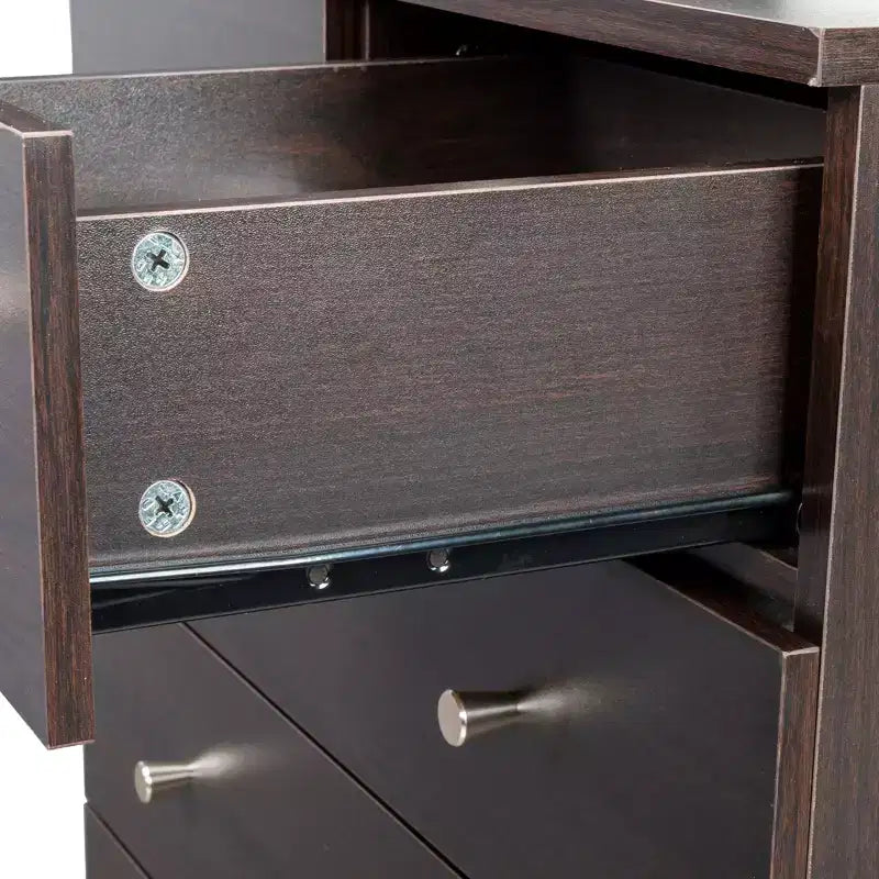 Karl Home 7-Drawer Gray Particle Board 25.98in. W Chest of Drawer