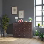 Karl Home 7-Drawer Gray Particle Board 25.98in. W Chest of Drawer
