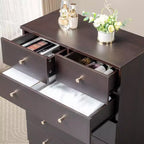 Karl Home 7-Drawer Gray Particle Board 25.98in. W Chest of Drawer