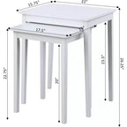 HomeStock 26.25 in.H White Color Rectangle Wood Table Top End Table 1 -piece