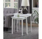 HomeStock 26.25 in.H White Color Rectangle Wood Table Top End Table 1 -piece
