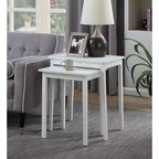 HomeStock 26.25 in.H White Color Rectangle Wood Table Top End Table 1 -piece