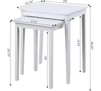 HomeStock 26.25 in.H White Color Rectangle Wood Table Top End Table 1 -piece