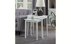 HomeStock 26.25 in.H White Color Rectangle Wood Table Top End Table 1 -piece