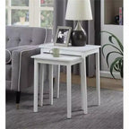 HomeStock 26.25 in.H White Color Rectangle Wood Table Top End Table 1 -piece