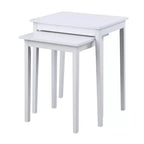 HomeStock 26.25 in.H White Color Rectangle Wood Table Top End Table 1 -piece