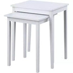 HomeStock 26.25 in.H White Color Rectangle Wood Table Top End Table 1 -piece
