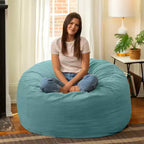 Jaxx 4 Foot Saxx - Large Round Bean Bag Chair for Adults - Lush Velvet