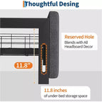 Acekool Platform Bed Frame with 3 Storage Drawers, Wood Slats, No Box Spring, Modern Linen Upholstery