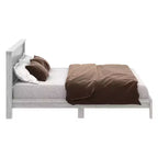 Galano Queen Tiena Lencia Bed with Headboard  Dusty Grey Oak