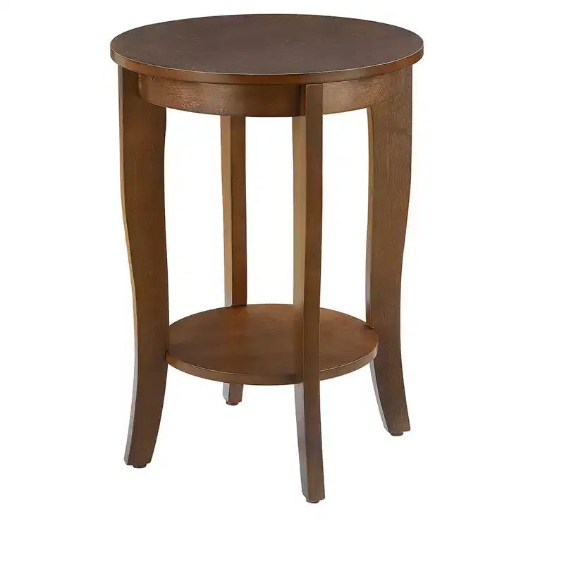 HomeStock Belmont Mid Century Modern End Table with Multi Tier Tabletop Surface and Sleek Design for Lamps, Books and Accessories