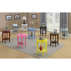 HomeStock Belmont Mid Century Modern End Table with Multi Tier Tabletop Surface and Sleek Design for Lamps, Books and Accessories