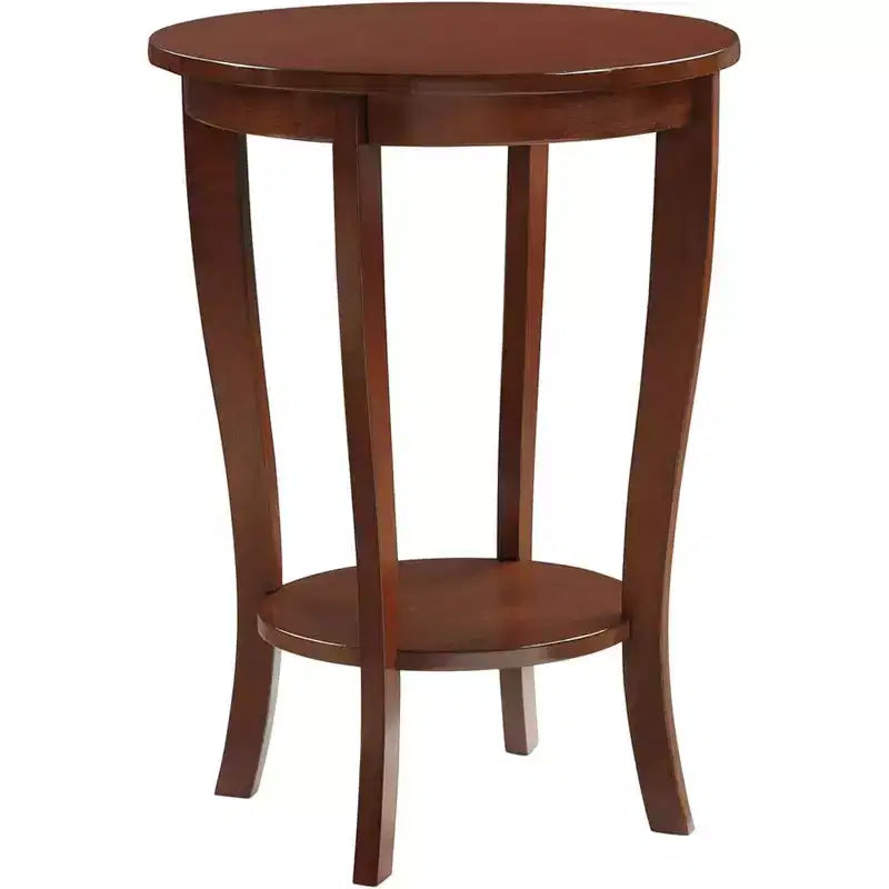 HomeStock Belmont Mid Century Modern End Table with Multi Tier Tabletop Surface and Sleek Design for Lamps, Books and Accessories