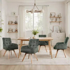 Art Leon Fabric Swivel Dining Chairs, Set of 2