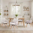Art Leon Fabric Swivel Dining Chairs, Set of 2