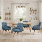 Art Leon Fabric Swivel Dining Chairs, Set of 2
