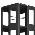 Okak All-Steel Rotating Bookshelf with 360Wheels, Storage Shelves with 4 Tiers, Storage Organizer for Living Room, Hallway, Office