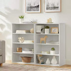 Okak Minimalism Bookshelf, Storage Shelves with 8 Tiers, Multi-functional Double-layer Storage Organizer for Living Room, Office