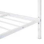 Bellemave Full Bed for Kids, Metal Full Bed with Drawer for Boys, girs, Full Bed Frame with House-Shaped Headboard, Full Size House Bed, White