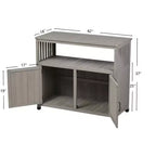 Okak Storage Cabinet with Potting Bench, Kitchen Cabinet with 2 Doors and 2 Shelves, Short Cabinet for Living Room, Dining Room, Kitchen