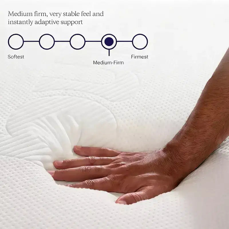 The Purple Mattress 9.25 Medium Gel Foam Mattress with 2 GelFlex Grid, White