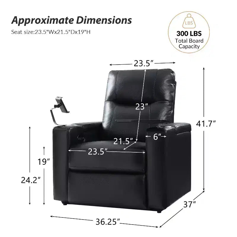 Flora Genuine Leather Recliner|HULALA HOME