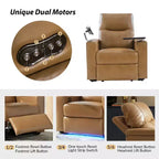 Flora Genuine Leather Recliner|HULALA HOME