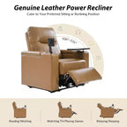 Flora Genuine Leather Recliner|HULALA HOME