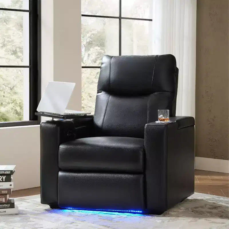 Flora Genuine Leather Recliner|HULALA HOME