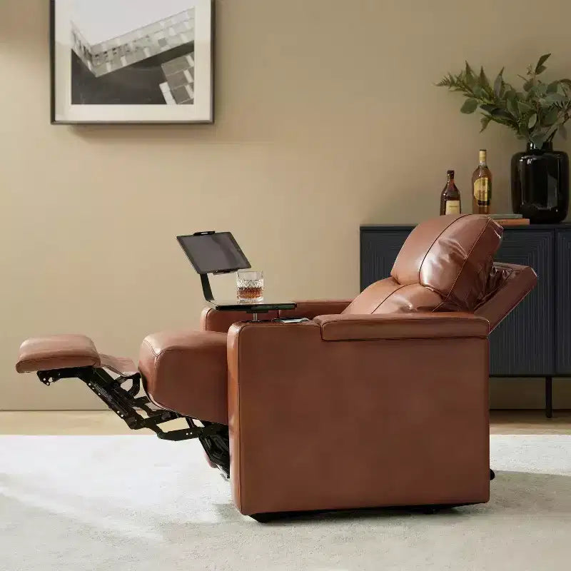 Flora Genuine Leather Recliner|HULALA HOME