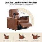 Flora Genuine Leather Recliner|HULALA HOME