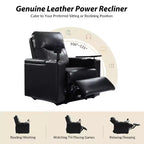Flora Genuine Leather Recliner|HULALA HOME