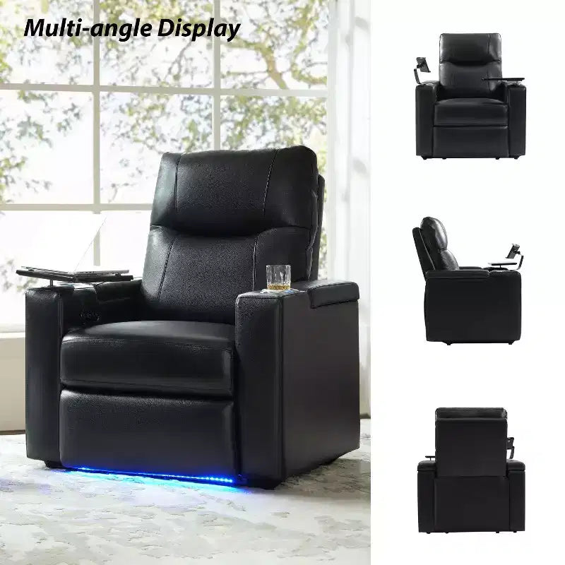 Flora Genuine Leather Recliner|HULALA HOME