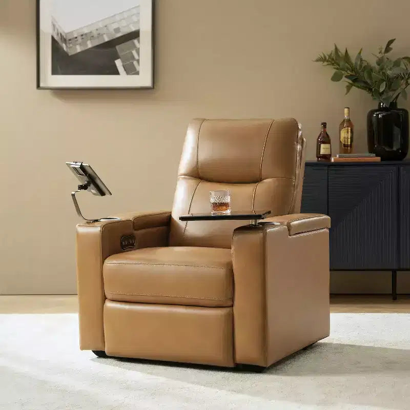 Flora Genuine Leather Recliner|HULALA HOME