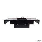 GDFStudio Kelsen Modern 39.37 Rectangle Storage Coffee Table with Sliding Tabletop
