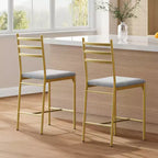 Lot de 2/4 tabourets de bar à hauteur de comptoir avec dossier, coussin épais et rembourrés pour îlot de cuisine, bar de comptoir
