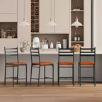 Lot de 2/4 tabourets de bar à hauteur de comptoir avec dossier, coussin épais et rembourrés pour îlot de cuisine, bar de comptoir