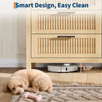GustoWave 35.4 Tall Dresser for Bedroom,with 4 Fluted Dressers Chest with Clothes Storage Cabinet,Drawer Organizer for Bedroom,Living Room