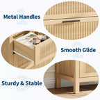 GustoWave 35.4 Tall Dresser for Bedroom,with 4 Fluted Dressers Chest with Clothes Storage Cabinet,Drawer Organizer for Bedroom,Living Room