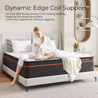 Sweetnight 14-in Medium Queen Hybrid Memory Foam/Coil Blend Mattress in a Box