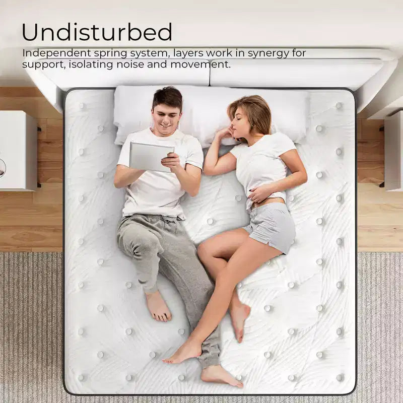 Sweetnight 14-in Medium Queen Hybrid Memory Foam/Coil Blend Mattress in a Box