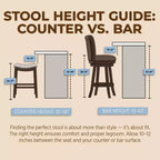 ROME + OAK Runyan Counter Stool, Dark Walnut, Vintage Brown Vegan Leather, Set of 4