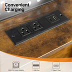 VINGLI Floating Bed Frame with LED Lights, Charging Station, Hidden Storage & Velvet Headboard. No Box Spring Needed, Easy Assembly