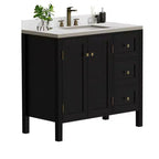 36 Inch Bathroom Vanity with Ceramic Sink Bathroom Storage Cabinet with 2 Doors amd 3 Drawers 2 Doors
