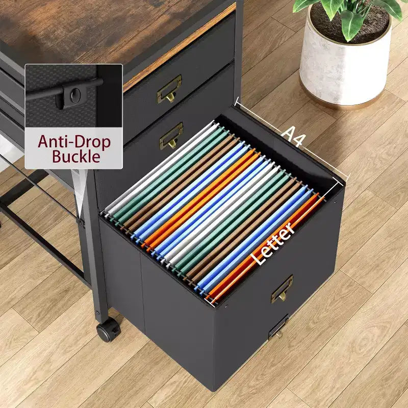COZONY Mobile File Cabinet Collection, Rolling Storage Organizer with Fabric Drawers, Under Desk Filing Cabinet for Home Office