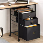 COZONY Mobile File Cabinet Collection, Rolling Storage Organizer with Fabric Drawers, Under Desk Filing Cabinet for Home Office