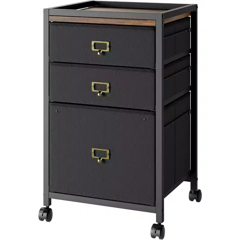 COZONY Mobile File Cabinet Collection, Rolling Storage Organizer with Fabric Drawers, Under Desk Filing Cabinet for Home Office