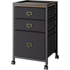 COZONY Mobile File Cabinet Collection, Rolling Storage Organizer with Fabric Drawers, Under Desk Filing Cabinet for Home Office