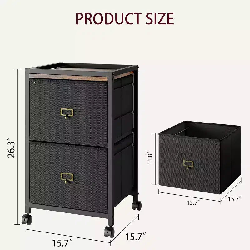 COZONY Mobile File Cabinet Collection, Rolling Storage Organizer with Fabric Drawers, Under Desk Filing Cabinet for Home Office